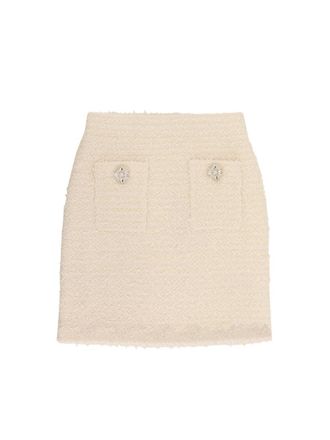 Self Portrait Bouclé Skirt-Donna