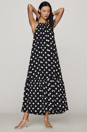 English Factory Polka Dot Halter Dress