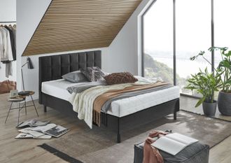 Atlantic Home Collection Boxbett »Nikola« Massivholzfüssen, mit / ohne Matratze, in H2 und H3 erhältlich
