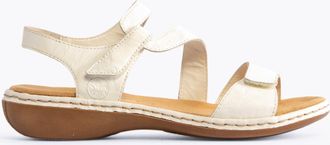 Rieker 659c7-80 Womens Sandals White Leather - Size UK 6.5