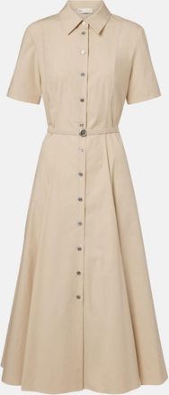 Tory Burch Belted cotton-blend shirt dress