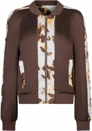 Liu Jo Giacca in raso stampato - female - Liu Jo - Bomber Jackets - Brown - L - Jackets