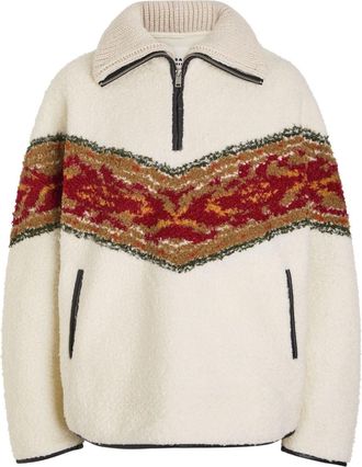 Isabel Marant Isabel Marant étoile Marner Jacquard Bouclé Sweatshirt - Ecru - 42 (UK14 / L)