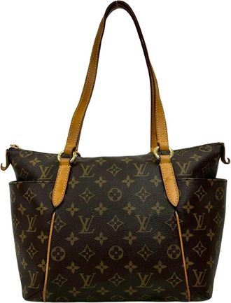 Louis Vuitton Brown Leather Pvc Handbag Shoulder Bag Tote Bag (Pre-Owned)