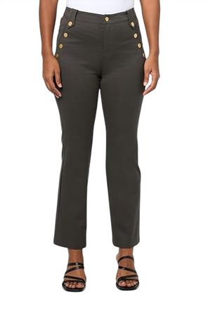Nic+Zoe Sailor Demi Boot Pant In Hickory