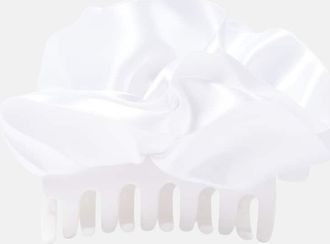 Jennifer Behr Ruffled silk-blend satin hair clip