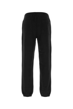 Burberry Mens Black Cotton Joggers Exterior: Pantaloni Trousers