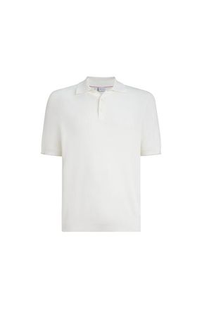 Brunello Cucinelli Rib knit polo in Panama at Nordstrom, Size 52 It