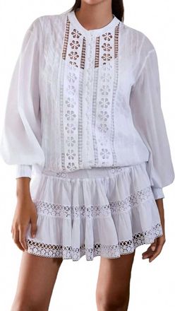 Charo Ruiz Ibiza Hortens Short Skirt In White