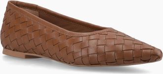 Hush Puppies Womens Darla Woven Womens Ballerinas - Brown - Size: 7