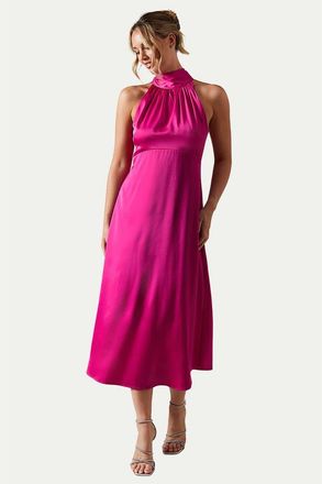 Oasis Midi Bridesmaid Midi Dress in Bright Pink at Nordstrom, Size 6
