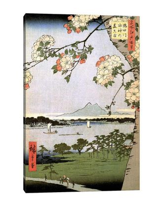 iCanvas Icanvas Sumidagawa Suijin No Mori Massaki (Suijin Shrine And Massaki On The Sumida River) Canvas Wall Art