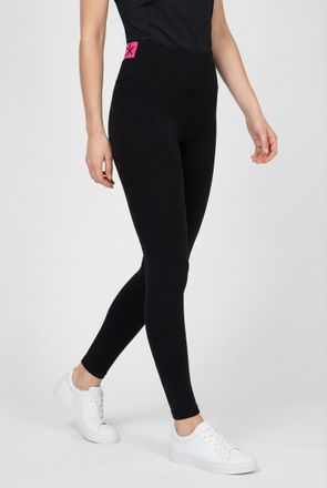 Calvin Klein Leggings CALVIN KLEIN CK WOMEN LEGGING 1P SEAMLESS, Damen, Gr. XL, N-Gr, schwarz (schwarz combo), Mikrofaser, Obermaterial: 90% Polyamid, 9% Elasthan,