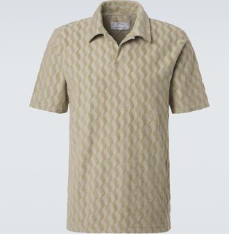 Frescobol Carioca Faustino jacquard terry polo shirt