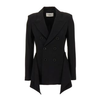 Ami Blazers, female, Black, XS, Stylish Jackets & Vests Collection
