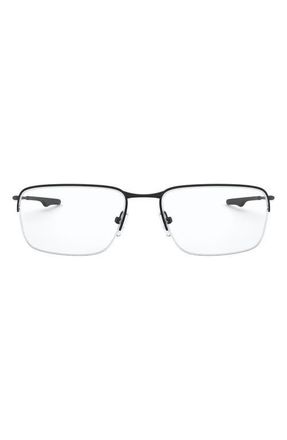Oakley Wingback SQ 54mm Semirimless Rectangular Optical Glasses in Black at Nordstrom
