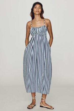 Maeve 100% Cotton Barrel Midi Dress