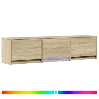 vidaXL Mueble De Tv Con Led Con Led Roble Sonoma 165 X 34 X 40 Cm Vidaxl