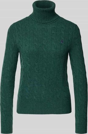 Polo Ralph Lauren Strickpullover mit Label-Stitching in Gruen, Größe XL