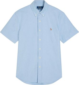 Polo Ralph Lauren Logo-embroidered Cotton Shirt - Light Blue - XL