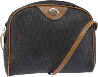 Dior Pre-owned Cross Body Bags, female, Brown, Size: ONE SIZE Pre-owned Honeycomb Canvas Shoulder Bag