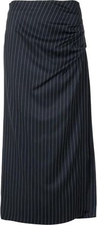 Msgm High-Waisted Ruffle Rok - Dames - Maxi Rokken - Blauw - L - Rokken