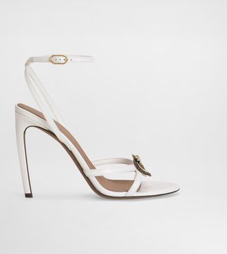 Dolce & Gabbana Devotion Calfskin Sandals - Woman Sandals And Wedges White 37.5