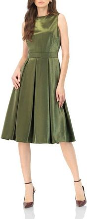 Ivonne Sleeveless A-Line Dress in Olive Green at Nordstrom, Size 12