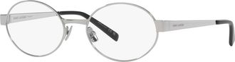 Saint Laurent 55mm Oval optical glasses in Silver at Nordstrom