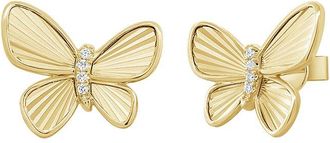 Sabrina Designs 14K 0.06 Ct. Tw. Diamond Butterfly Earrings