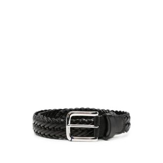 Anderson's Leren Mesh Riem - Heren - Riemen - Zwart - 100 CM - Leer - Accessoires