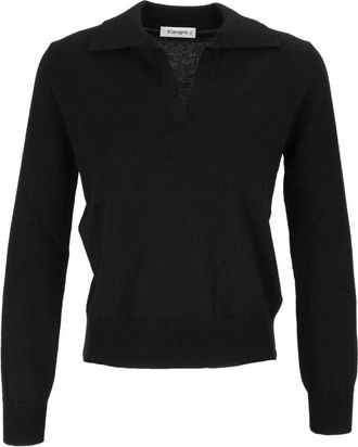 KANGRA Polo regular manica lunga aperta - Knitwear - Mujer - Negro - XS