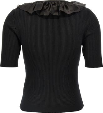 Alessandra Rich Womens Black Wool T-Shirt