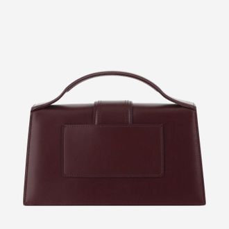 Jacquemus Womens Shoulder Bag Le Bambino Leather Bordeaux