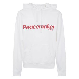 OAMC Peacemaker Flower Loose Fit Hoodie - Dames - Hoodies - Wit - M - Katoen - Hoodies & sweatvesten