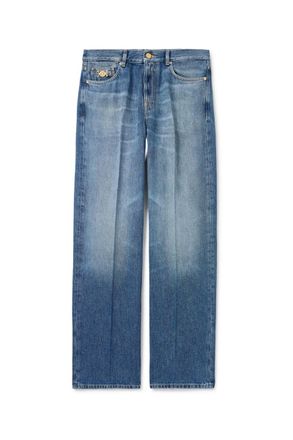 Versace Straight-Leg Embellished Jeans