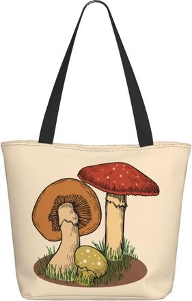AOOEDM Vintage-Mushrooms-Pattern Ladies Shopping Bag 13x11x7in.The Perfect ValentineS Day Gift.It Is The Best ValentineS Day Gift For Mom, Daughter, Wife,Etc