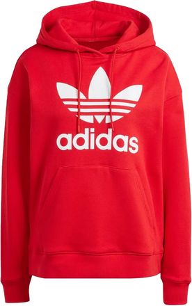 adidas Felpa Trefoil con cappuccio - Rosso