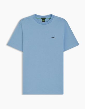 HUGO BOSS Mens Logo T-Shirt, Logo Design - Blue - Size: 36