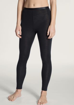 CALIDA Leggings CALIDA True Confidence, Damen, Gr. XXS (32/34), N-Gr, schwarz (ws schwarz), Feinripp, Obermaterial: 70% Wolle, 30% Seide, unifarben, normal l