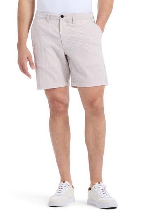 Robert Graham Fornillo Stripe Woven Shorts in Khaki at Nordstrom, Size 32