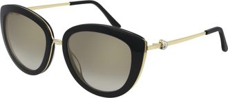 Cartier Trinity Grey Cat Eye Ladies Sunglasses CT0247S 001 54