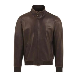 STEWART Jeff Washed Nappa Jacket - male - Stewart - Leather Jackets - Brown - XL - Jackets