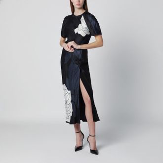 Victoria Beckham Abito midi Eve in raso floreale