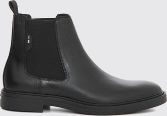 HUGO BOSS Stivaletti Chelsea in pelle liscia con tirante posteriore