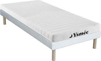 Vente-Unique Conjunto somier + colch&oacute;n de espuma 7 zonas 25 kg/m3 STELO KIDS de 12 cm de MORGENGOLD - 90 x 190 cm