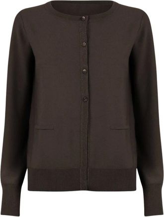 Wolford Cardigan in Lana Merino Ultrafine - - Knitwear - Donna - Marrone - M