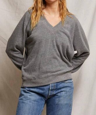 perfectwhitetee Dakota Sweatshirt In Dark Heather Grey