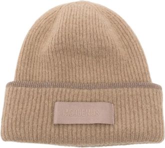 Jacquemus Le Bonnet Beanie - Heren - Hoeden - Beige - ONE Size - Wol - Accessoires