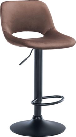 Clp Clp - Taburete De Bar Camden En Terciopelo Marr&oacute;n Metal Negro Mate
